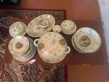 Qab-qacaq və mətbəx ləvazimatları: Çay dəsti, rəng - Qızılı, Farfor, Madonna — 4