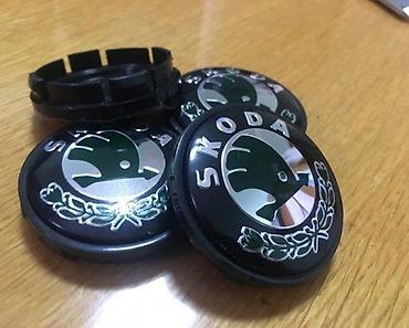 aluminijumske felne 16 5x112: ČEPOVI ZA FELNE ŠKODA 56 MM / 52 MM - ZELENI - ORIGINALNI | — 1