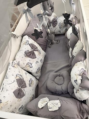 Beşiklər: №: 1316 Məhsulun adı: Beşik Hello Kids, MDF, ağ, 125x102x65 sm Brend — 4