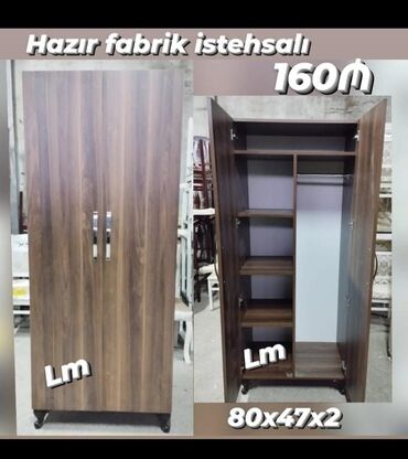 Dolablar: Açılan, 2 qapılı Düz dolab, Qarderob, paltar dolabı — 20