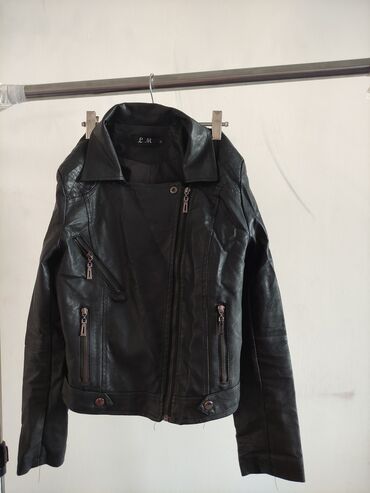 Кожаные куртки: Кожаная куртка, Косуха, Эко кожа, Укороченная модель, M (EU 38)