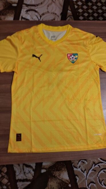 Futbolkalar: Futbolka, Nike, L, rəng - Sarı — 1