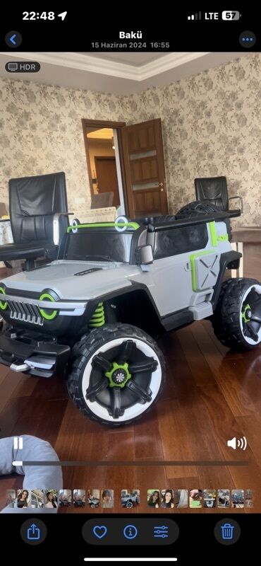 детские машинки для картинга: Uşaq üçün elektrikli off-road maşın - Korpus: boz-qara rəng