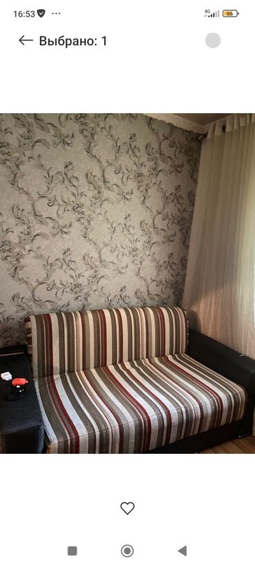 советский мебель: Диван-кровать, цвет - Коричневый, Б/у