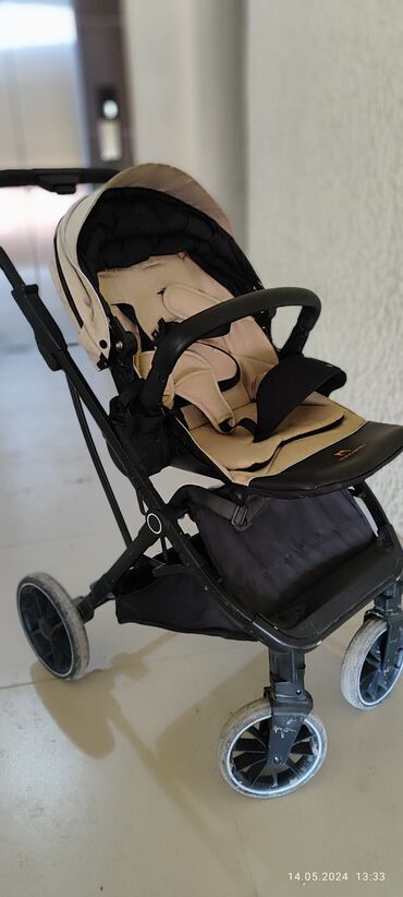 ining baby коляска трансформер: Коляска, цвет - Коричневый, Б/у