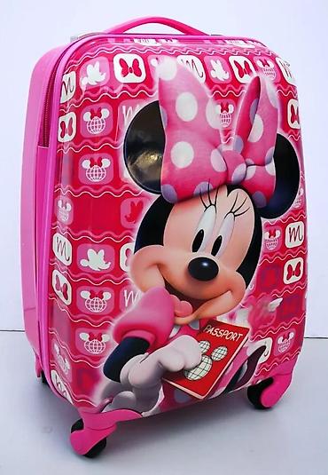 Rančevi, torbe i koferi: Dečiji kofer na točkiće – Minnie Mouse dizajn - Tvrda ABS školjka u — 3