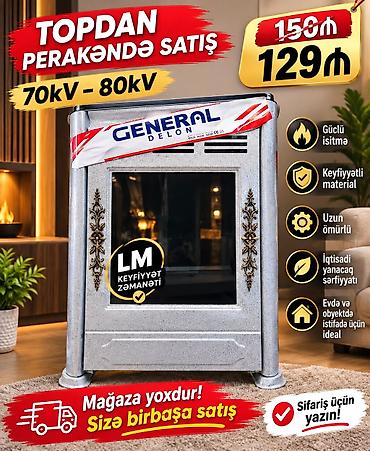 bugdanin qiyməti: GENERAL DELON soba – 70 kV–80 kV - Güclü isitmə - Keyfiyyətli — 1