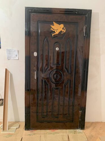 giriş qapı: Для квартиры Б/у Входная дверь 90х205 см With peephole, C гарантией, Самовывоз