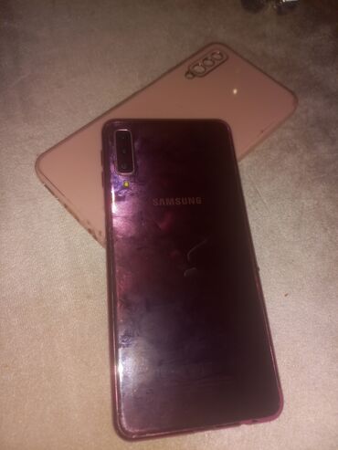 samsun a7: Samsung A7, 64 ГБ, цвет - Розовый, Битый, Сенсорный, Две SIM карты