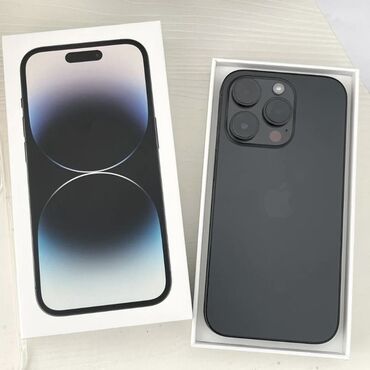 Apple iPhone: IPhone 14 Pro Max, Б/у, 128 ГБ, Black Titanium, Зарядное устройство, Защитное стекло, Чехол, 95 %