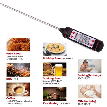 Наручные часы: Цифровой термометр для мяса для приготовления пищи, кухни, барбекю