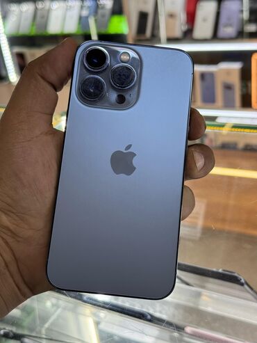 iphone x запчасти: IPhone 13 Pro, Колдонулган, 256 ГБ, Көгүлтүр, Коргоочу айнек, Каптама, 95 %