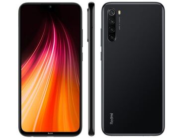 телефон быу: Redmi, Redmi Note 8, Б/у, 128 ГБ, цвет - Черный, 2 SIM