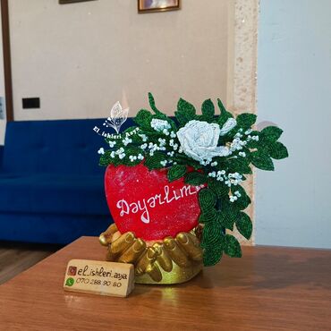 Süni güllər: GÜLLƏR MUNCUQDAN EL ISHI/SIFARISHLE HAZIRLANIR/DAIMI SOLMAYAN ÖZEL — 11