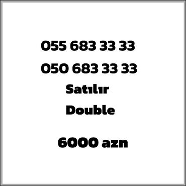 Duoble nömre satılır 
Əlaqə- +994 55 737 77 77(Elvin)