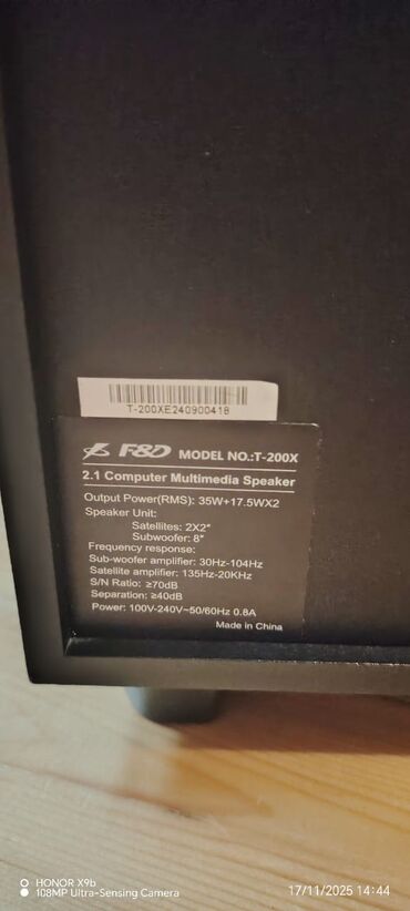 Dinamiklər və kolonkalar: İşlənmiş F&D Kolonka, Növ - Kompüter üçün, rəng - Qara — 3