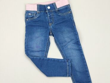 mom jeans z bardzo wysokim stanem: Spodnie jeansowe, F&F, 2-3 lat, 92/98, stan - Dobry