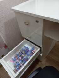 Sifarişlə manikür masaları: Düz masa, Siyirməli, Polkalı, Parlaq laminat, Kredit yoxdur — 3