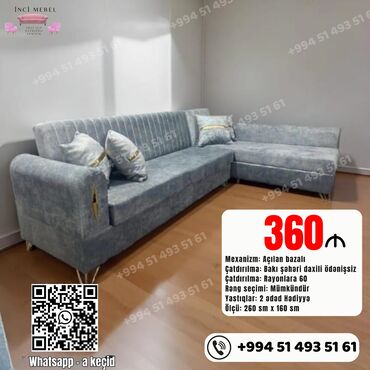 Divanlar: Künc divan, Yeni, Açılan, Bazalı, Parça, Şəhərdaxili pulsuz çatdırılma — 8