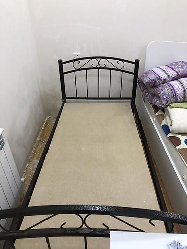 kombi boru: Metall çarpayı karkası – tək nəfərlik - Material: möhkəm qara metal — 1