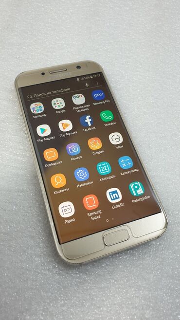 swift 3: Samsung Galaxy A5 2017, Колдонулган, 32 ГБ, түсү - Алтын, 2 SIM