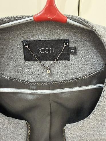 icon: Женское укороченное пальто Турция кашемир - куртка Icon, размер на — 3