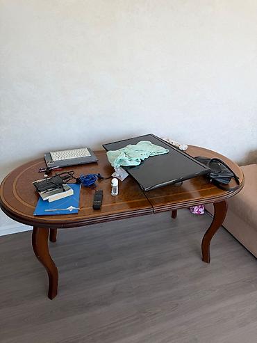 taxta tavanlar: Klassik masa, İşlənmiş, Açılan, Taxta, Oval masa — 1