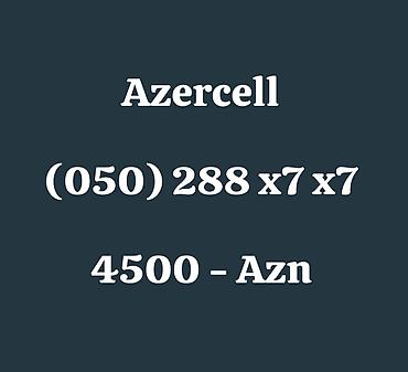 050 211: Azercell, təmiz nömrə. 050 288x7x7--4500 Azn — 1