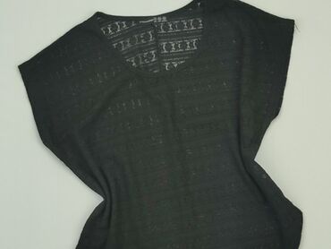 czarne bluzki z krótkim rekawem: Blouse, Atmosphere, S (EU 36), condition - Perfect