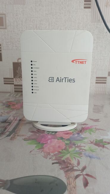 adsl: AirTies ADSL modem,çox gözəl işləyir.wifi+4 lan +1wlan+ 1usb