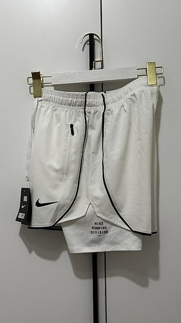 running: Белые шорты для спорта, Nike Running Division (двуслойные) — 2