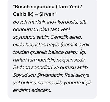 Soyuducular: Yeni 2 qapılı Bosch Soyuducu Satılır, rəng - Gümüşü — 3