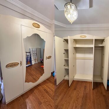 Açılan, 4 qapılı Düz dolab, Qarderob, paltar dolabı
