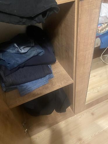 dolab 4 qapılı: Yeni, 4 qapılı, Güzgülü, Qəhvəyi, Taxta, Açılan, Düz dolab — 4