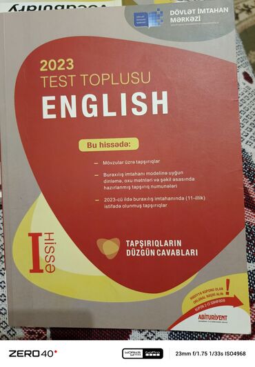 Musiqi alətləri: İngilis dili Testlər 11-ci sinif, 1-ci hissə, 2023 il