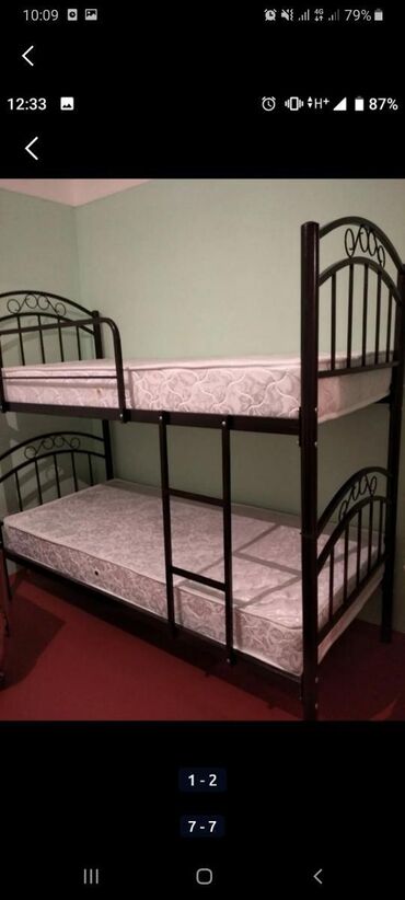 Детские двухъярусные кровати: Новый, Для девочки и мальчика, С матрасом, Без выдвижных ящиков, Азербайджан