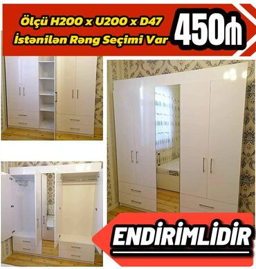 Komodlar: Qarderob, paltar dolabı, Yeni, 5 qapı, Açılan, Düz dolab, Azərbaycan