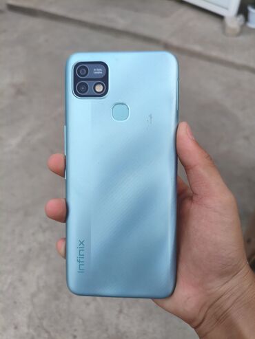 телефоны xiaomi redmi 10c: Infinix Hot 10i, Б/у, 64 ГБ, цвет - Голубой, 2 SIM