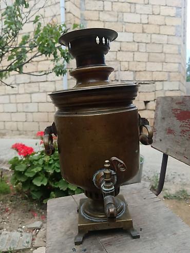 samovar 5l: Qədim samovar, 1882 il, Latun, Vəziyyəti: Yaxşı — 1