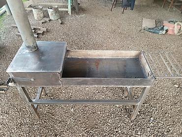 manqallar: Metaldan hazırlanmış universal açıq hava bişirmə stendi - Material — 1