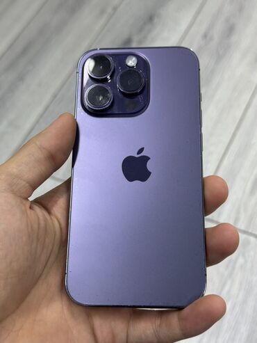 пйфон 14 про: IPhone 14 Pro, Колдонулган, 256 ГБ, Deep Purple, Кулакчындар, Коргоочу айнек, Каптама, 78 %