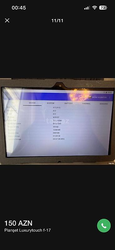Другие планшеты: LUXURYTOUCH F-17 planshet - Ekran: təxminən 10.1 düym toxunma ekran - — 9