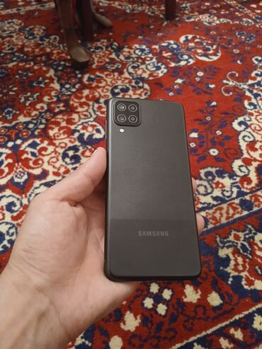 Samsung: Samsung Galaxy A12, 32 GB, rəng - Qara, Barmaq izi, İki sim kartlı