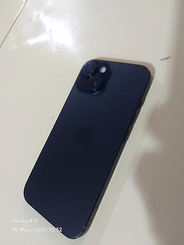 iphone se telefon: IPhone 15, 128 GB, Jet Black, Barmaq izi, Face ID — 3