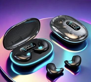 Mikrofonlar: Yeni Simsiz (Bluetooth) Qulaqcıqlar, rəng - Qara