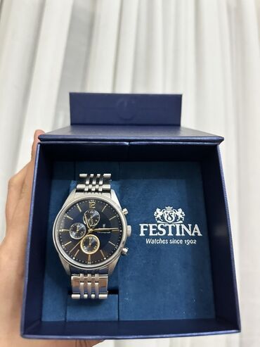 корона на голову: Мужские швейцарские часы Festina F20285/3 в фирменной коробке