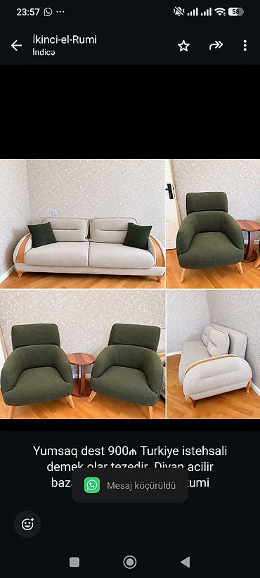 Yumsaq dest 900₼ Turkiye istehsali demek olar tezedir .Divan acilir