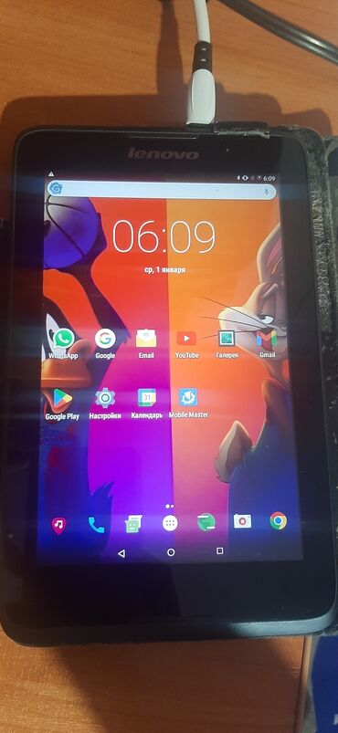чехол для поко: Планшет, Lenovo, память 16 ГБ, 7" - 8", 3G, Б/у, Классический цвет - Черный