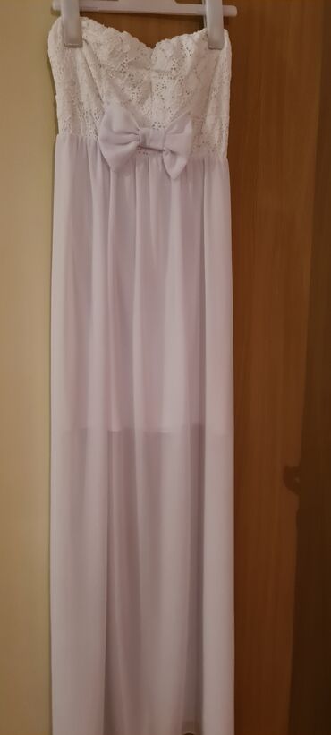 haljinica top sa esarpom kompletu evra: M (EU 38), bоја - Bela, Oversize, Top (bez rukava)