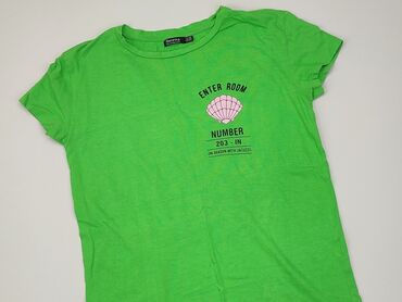 zielona koszula dla chłopca: T-shirt, Bershka, S (EU 36), stan - Bardzo dobry